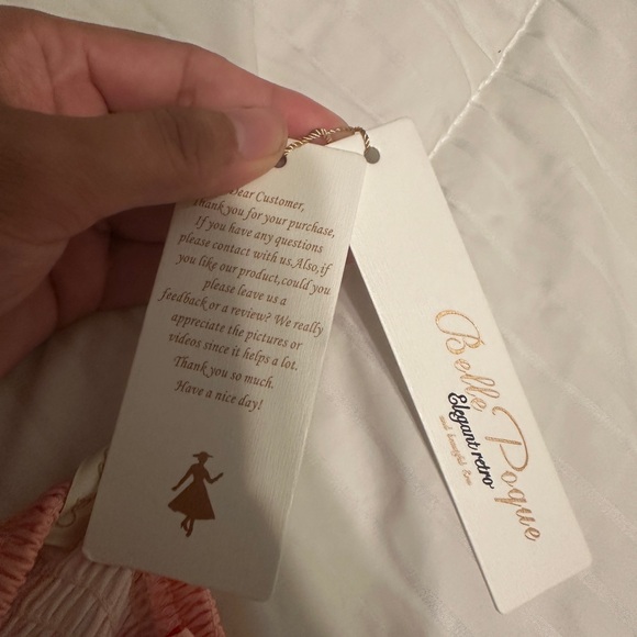 NWT Belle Poque Strawberry Print Pink Swing Midi A Line Dress - Picture 12 of 12